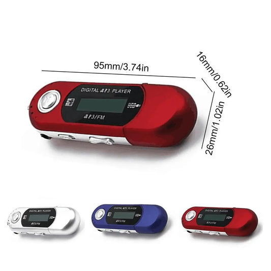 Mini MP3 Player USB 2.0 Small Flash Drive Multilanguage LCD Music