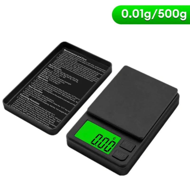 Precision Pocket Scale 1000g X 0.1g - Digital Gram, Food, Jewelry,