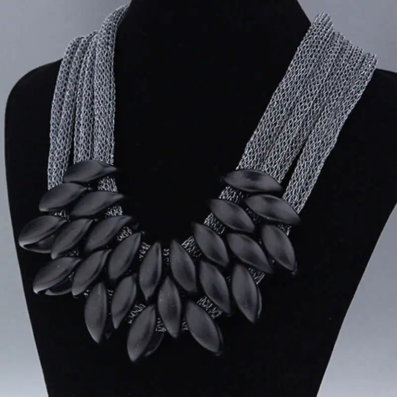 Fashion Brand New Big Gold Net Chain Chunky Statement Necklace Women