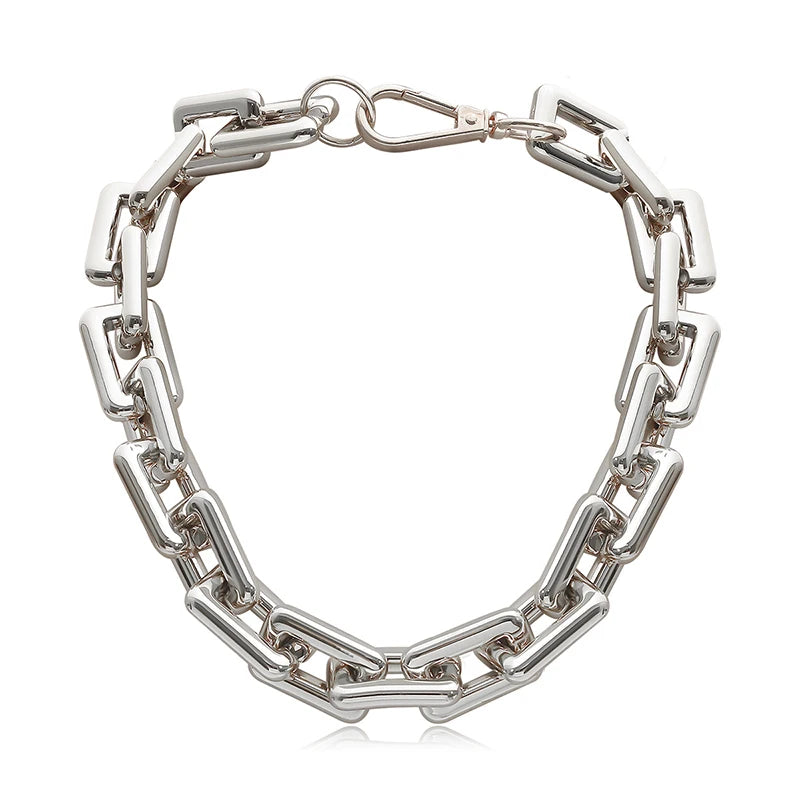 Punk Hip Hop Choker Chunky Chain Necklace Statement Fashion Charm