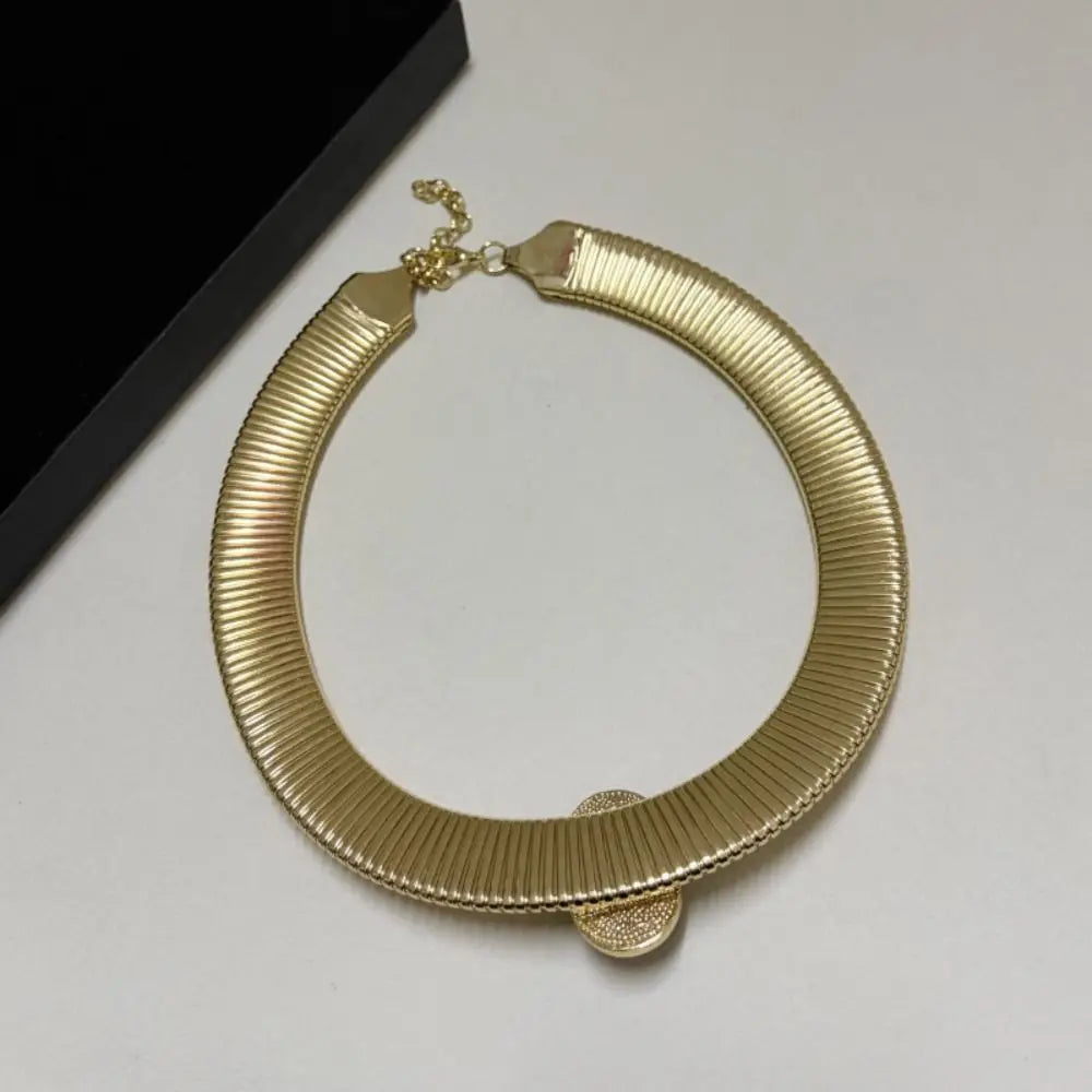 Fashion Metal Chain Chunky Choker Necklace Gold Vintage Chunky Chain