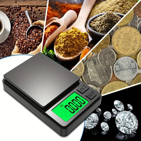 Precision Pocket Scale 1000g X 0.1g - Digital Gram, Food, Jewelry,