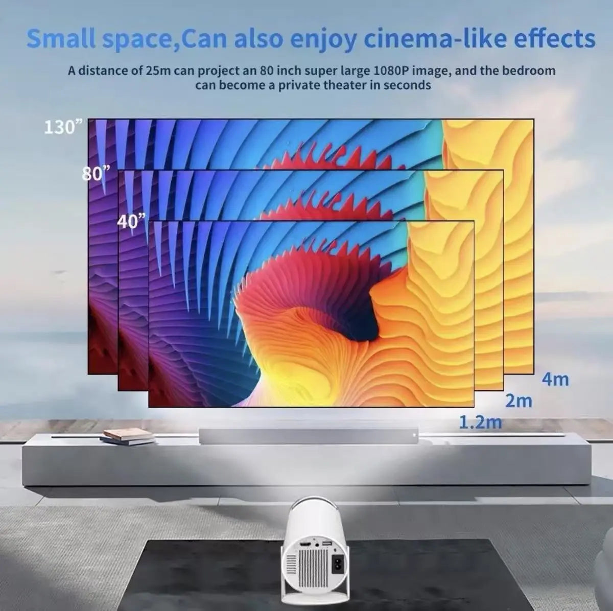 Hy300 Pro And FY300 new Projector 4K Wifi 1080P 1280*720P HD Home