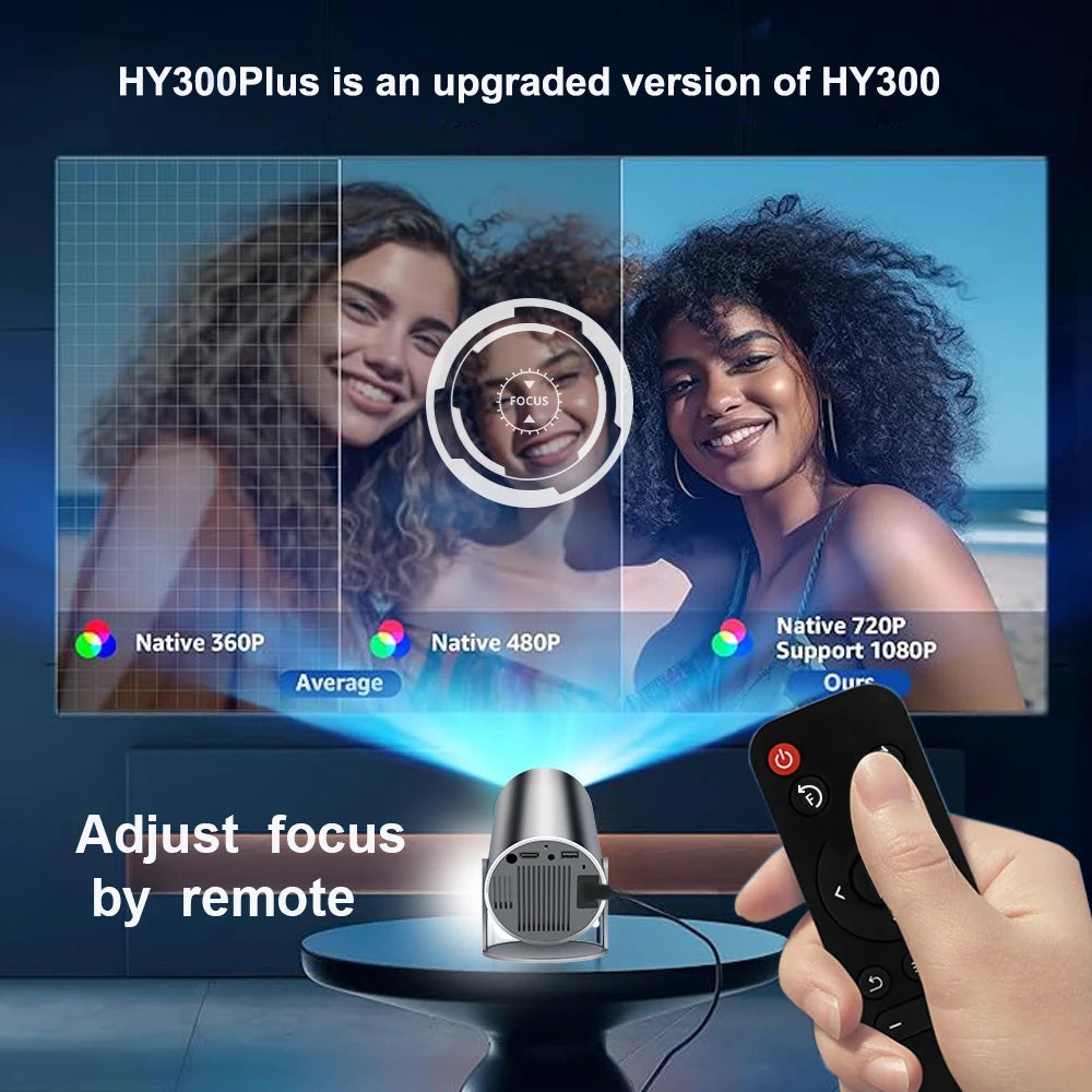 DITONG HY300 Plus Projector Android 4K 1280*720P Video Cinema Outdoor