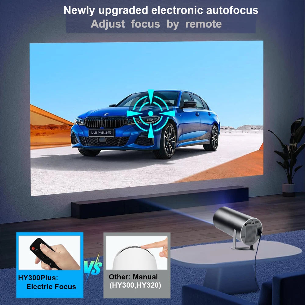 DITONG HY300 Plus Projector Android 4K 1280*720P Video Cinema Outdoor