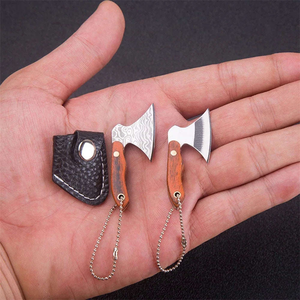 Mini Stainless Steel Key Chain Axe – 4 Styles