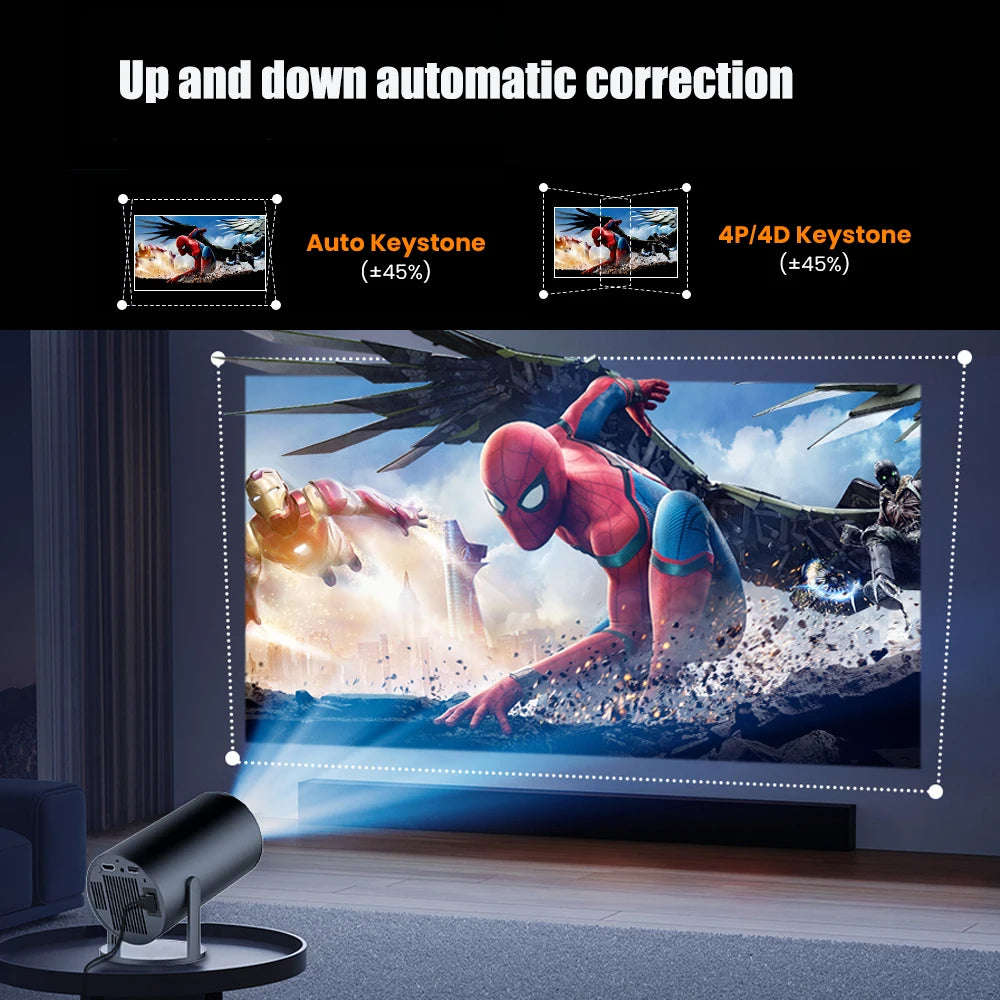 DITONG HY300 Plus Projector Android 4K 1280*720P Video Cinema Outdoor
