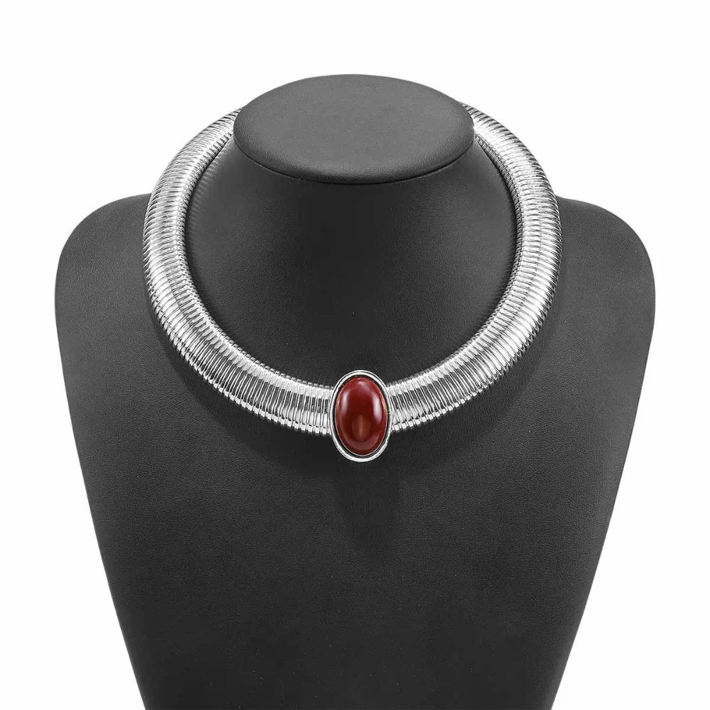 Fashion Metal Chain Chunky Choker Necklace Gold Vintage Chunky Chain
