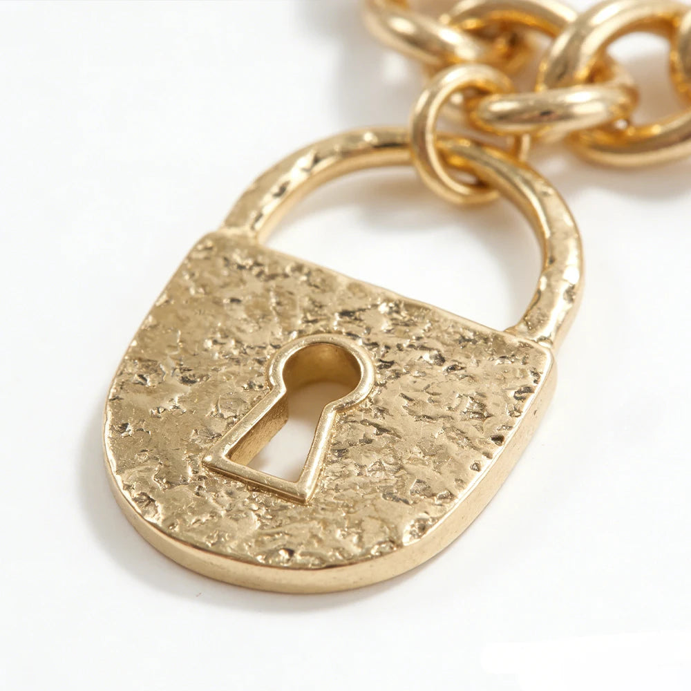 Symbolic Gold Charm Chain Choker (Edgy Whimsical) Statement Jewelry