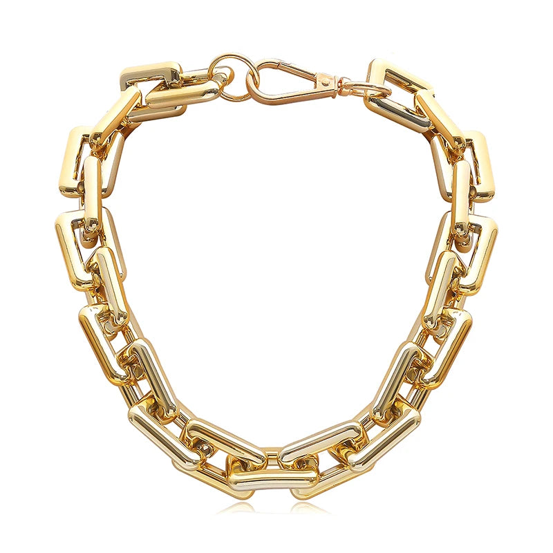 Punk Hip Hop Choker Chunky Chain Necklace Statement Fashion Charm