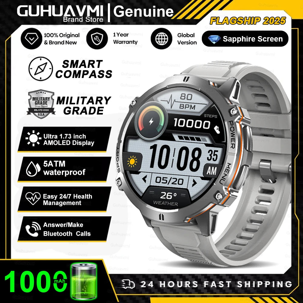 T-Rex 3 Military Grade 1000mAh Battery Smart Watch 10ATM Waterproof