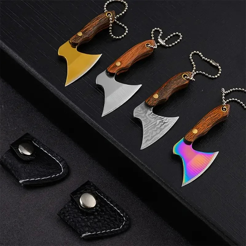 Mini Stainless Steel Key Chain Axe – 4 Styles
