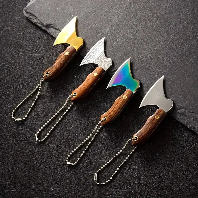 Mini Stainless Steel Key Chain Axe – 4 Styles