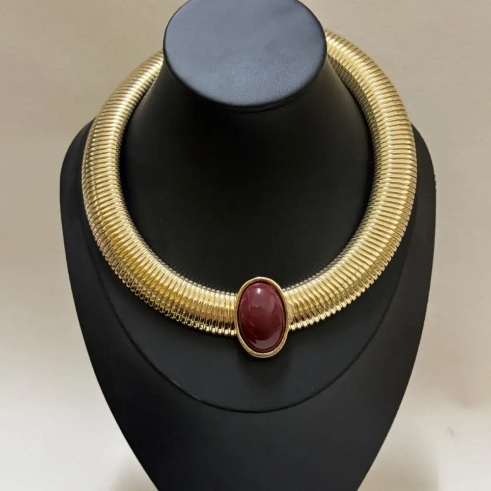 Fashion Metal Chain Chunky Choker Necklace Gold Vintage Chunky Chain