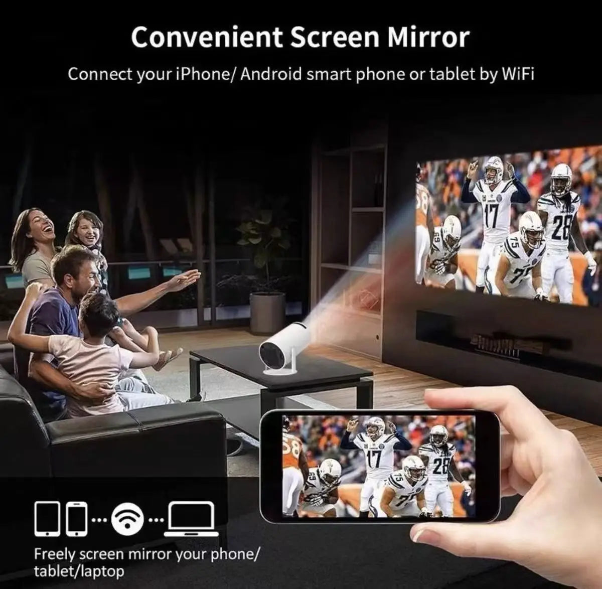 Hy300 Pro And FY300 new Projector 4K Wifi 1080P 1280*720P HD Home