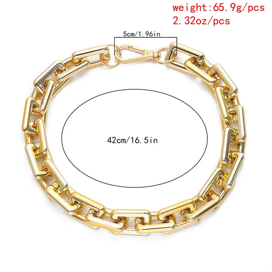 Punk Hip Hop Choker Chunky Chain Necklace Statement Fashion Charm