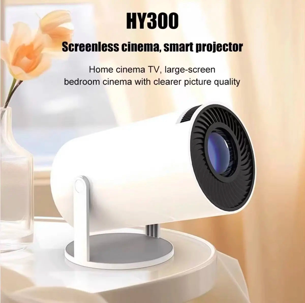 Hy300 Pro And FY300 new Projector 4K Wifi 1080P 1280*720P HD Home