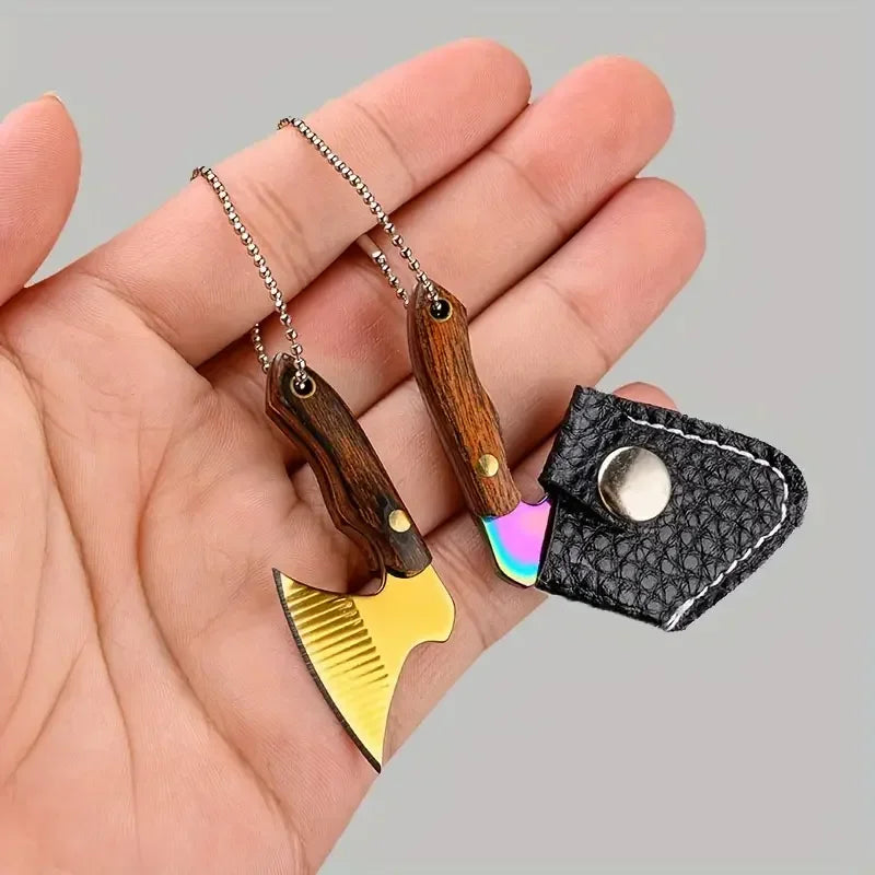 Mini Stainless Steel Key Chain Axe – 4 Styles