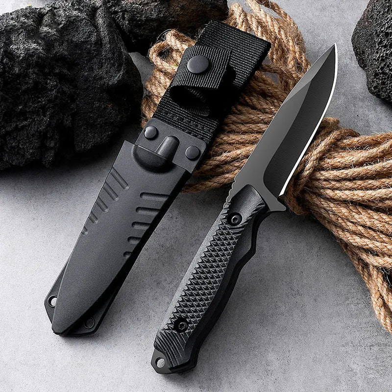 1pc stainless steel sheath pocket knife, high hardness knife,