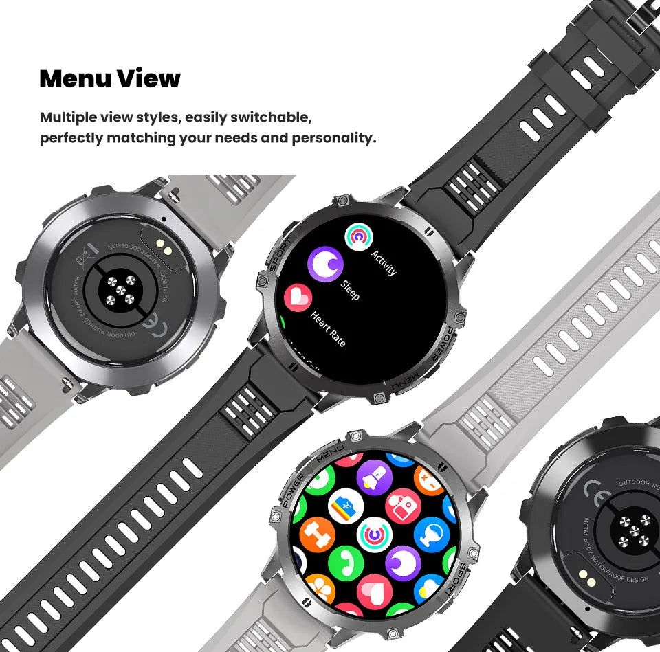 T-Rex 3 Military Grade 1000mAh Battery Smart Watch 10ATM Waterproof