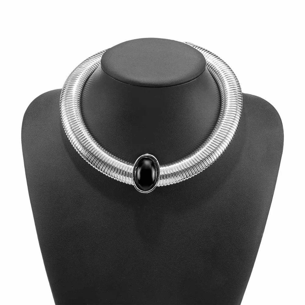 Fashion Metal Chain Chunky Choker Necklace Gold Vintage Chunky Chain