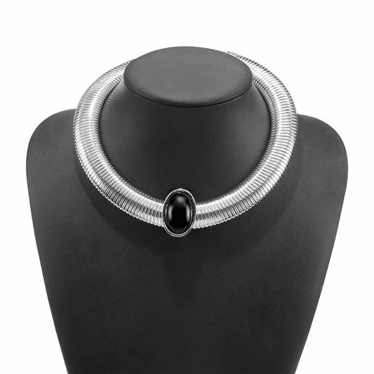 Fashion Metal Chain Chunky Choker Necklace Gold Vintage Chunky Chain