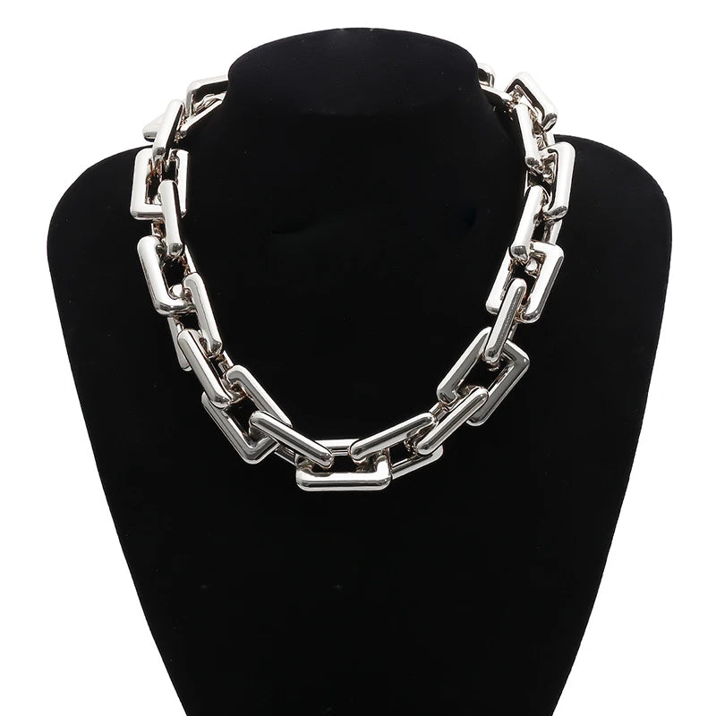 Punk Hip Hop Choker Chunky Chain Necklace Statement Fashion Charm