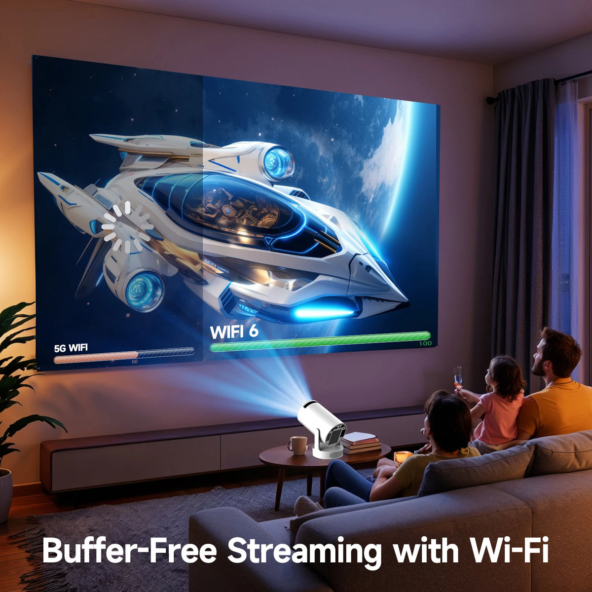 Magcubic HY300 Pro+ Android 11 Projector 8000 Lumens 4K 720P Portable