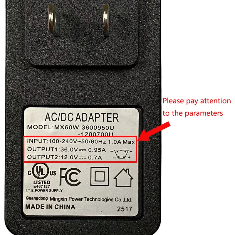 DITONG HY300pro+ projector 1.2/3m Original extended power adapter DC