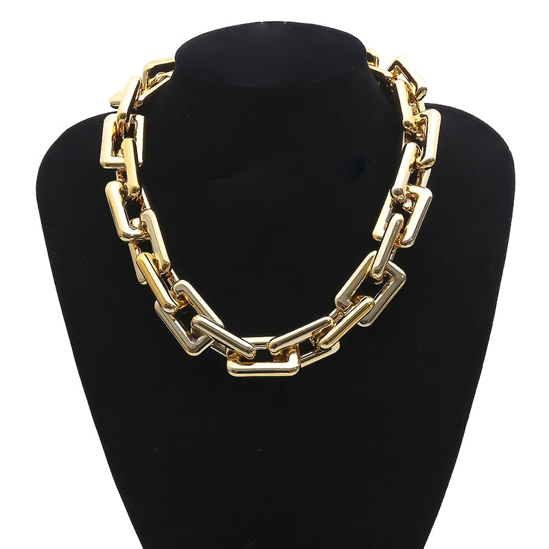 Punk Hip Hop Choker Chunky Chain Necklace Statement Fashion Charm